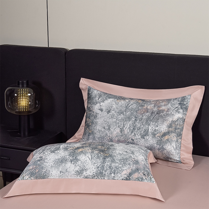 91家纺网 家纺一手货源 找家纺 赛丽雅 2026新款拼角轻奢冰丝凉感夏被四件套 倾城