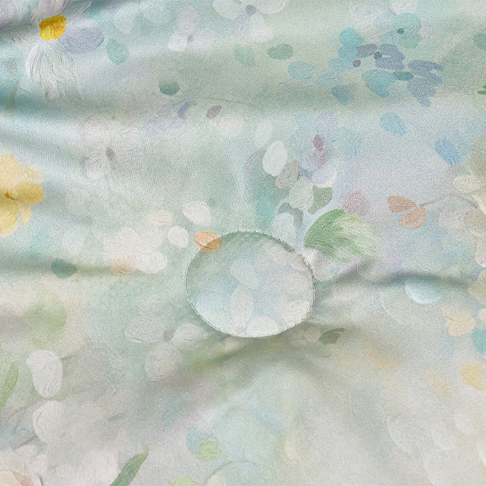 91家纺网 家纺一手货源 找家纺 赛丽雅 2026新款拼角轻奢冰丝凉感夏被四件套 雅婷