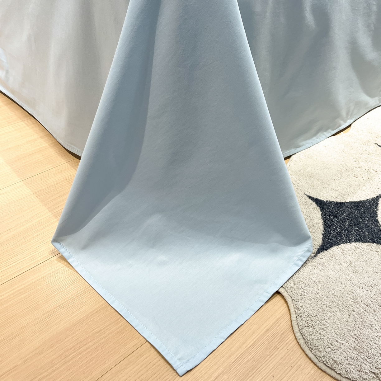 91家纺网 家纺一手货源 找家纺 如一 2026新款全棉华夫格三角针工艺四件套 夏朵-蓝