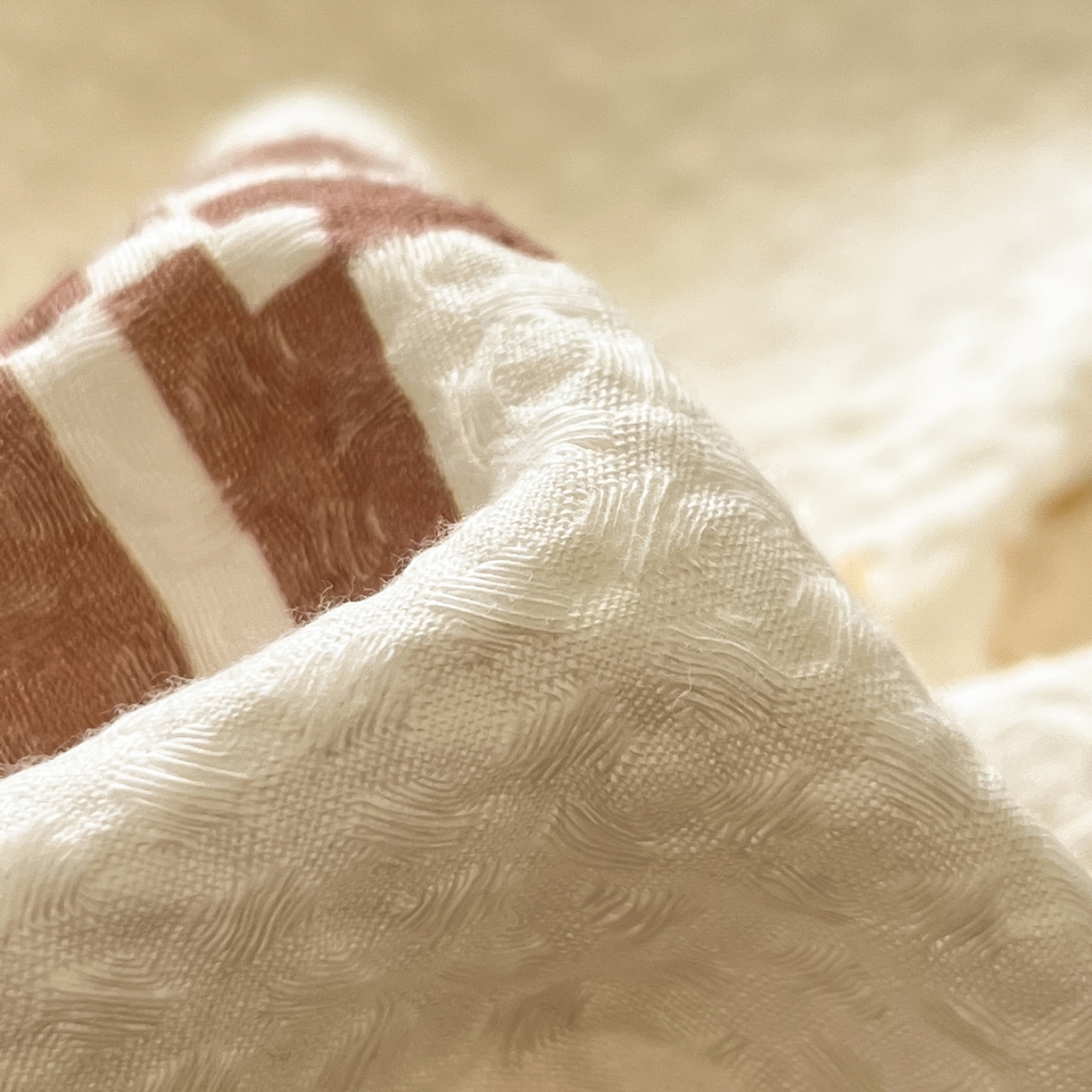 91家纺网 家纺一手货源 找家纺 如一 2026新款全棉华夫格三角针工艺四件套 星芒-米