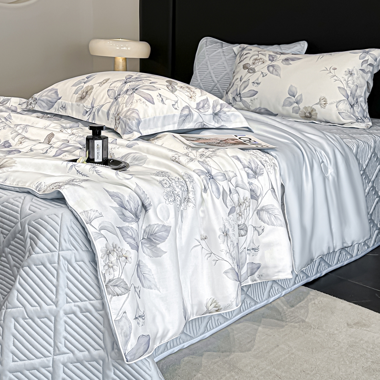 91家纺网 家纺一手货源 找家纺 （总）绒城 2026春夏新款数码印花莱赛尔天丝夏被夏凉被空调被-天印系列