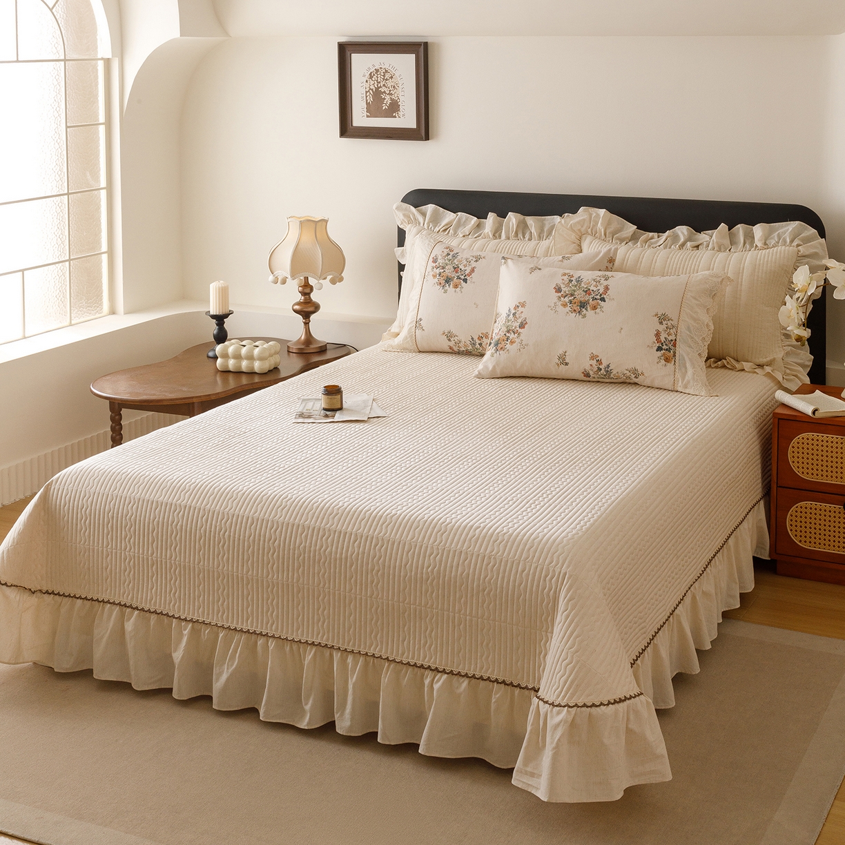 91家纺网 家纺一手货源 找家纺 菊上家纺 2026新款棉麻床盖四件套-飞鸟系列 棉麻-寻野