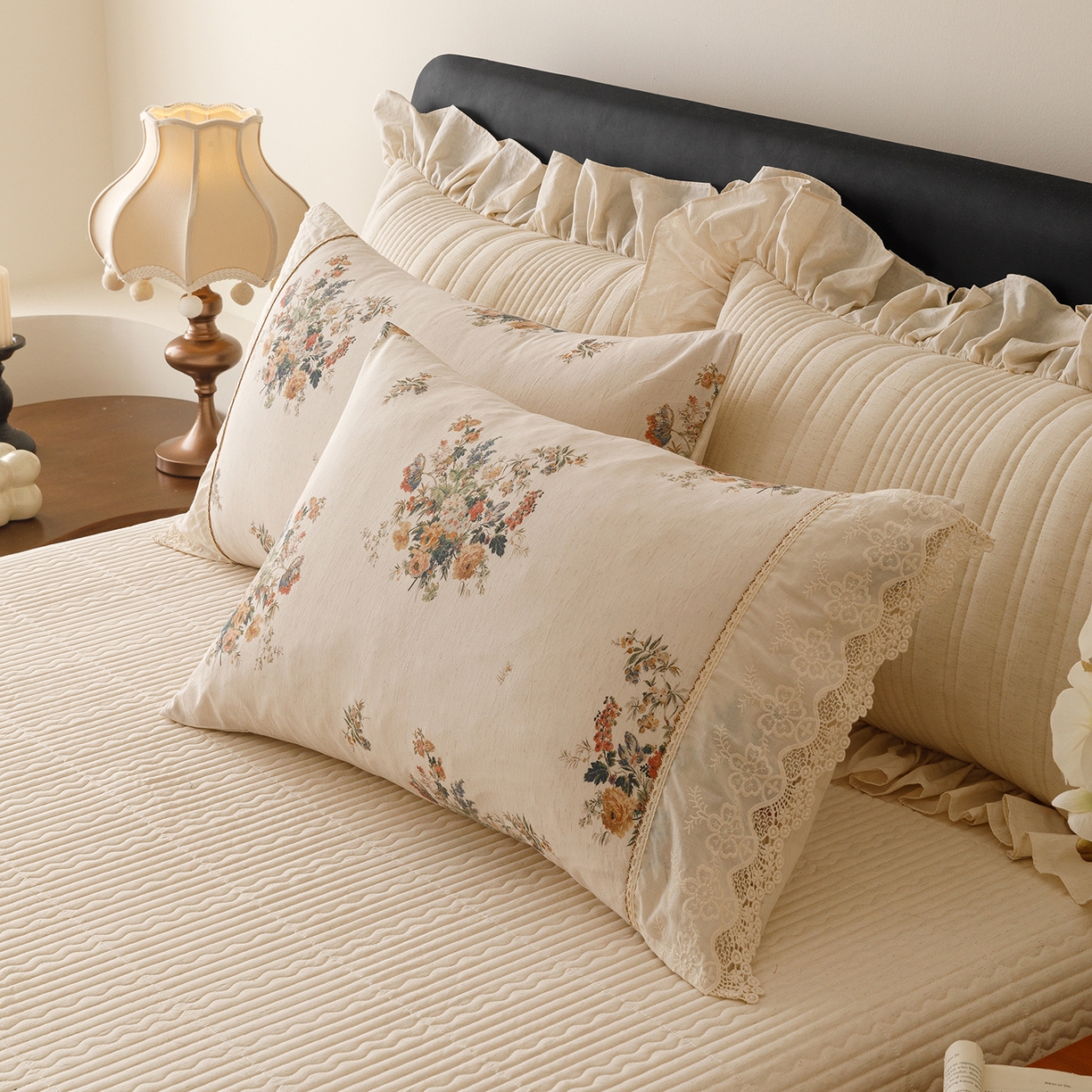 91家纺网 家纺一手货源 找家纺 菊上家纺 2026新款棉麻床盖四件套-飞鸟系列 棉麻-寻野