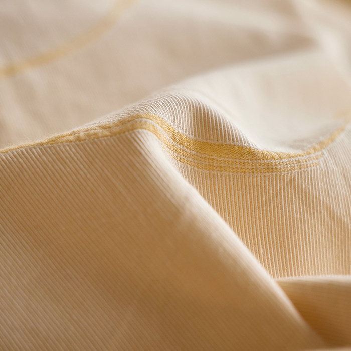 91家纺网 家纺一手货源 找家纺 安莱生活 2026新款全棉纯棉色织提花水洗棉四件套 漫织—冰川橘