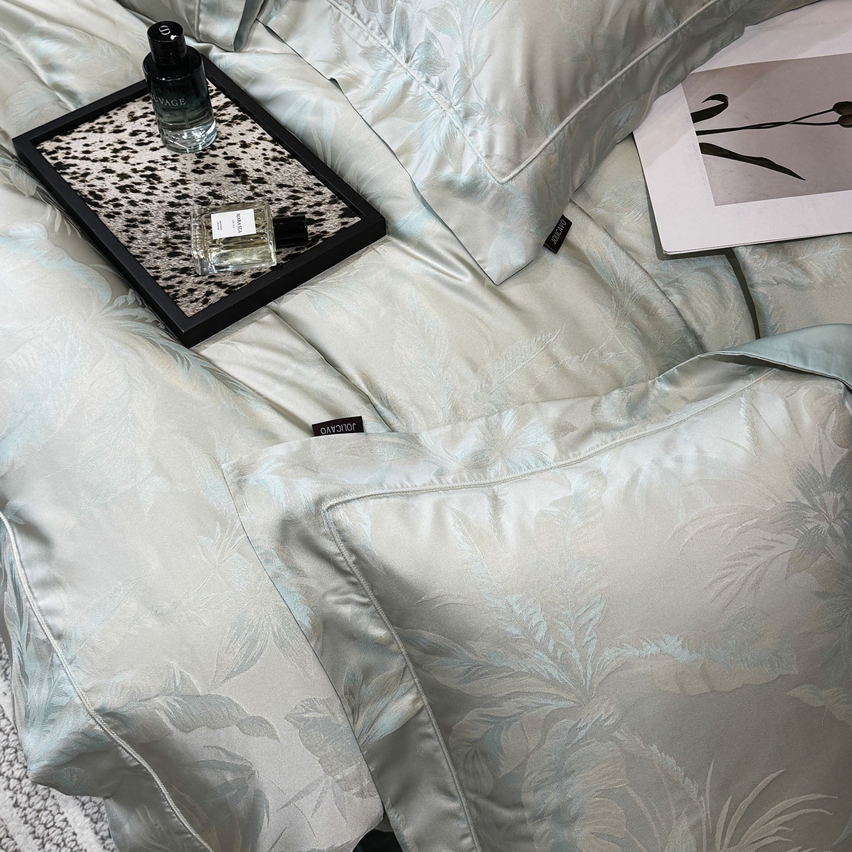 91家纺网 家纺一手货源 找家纺 （总）乔利卡沃 2026高端新品A类长绒棉纯棉四件套100全棉贡缎提花被套床单床笠轻奢风索依