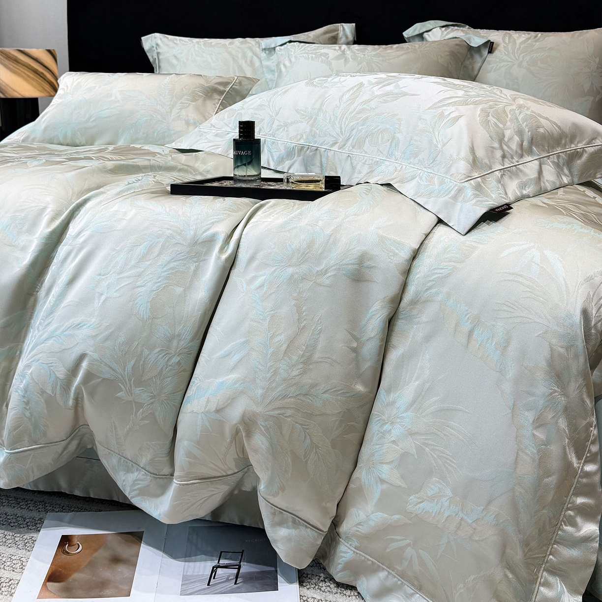 91家纺网 家纺一手货源 找家纺 （总）乔利卡沃 2026高端新品A类长绒棉纯棉四件套100全棉贡缎提花被套床单床笠轻奢风索依