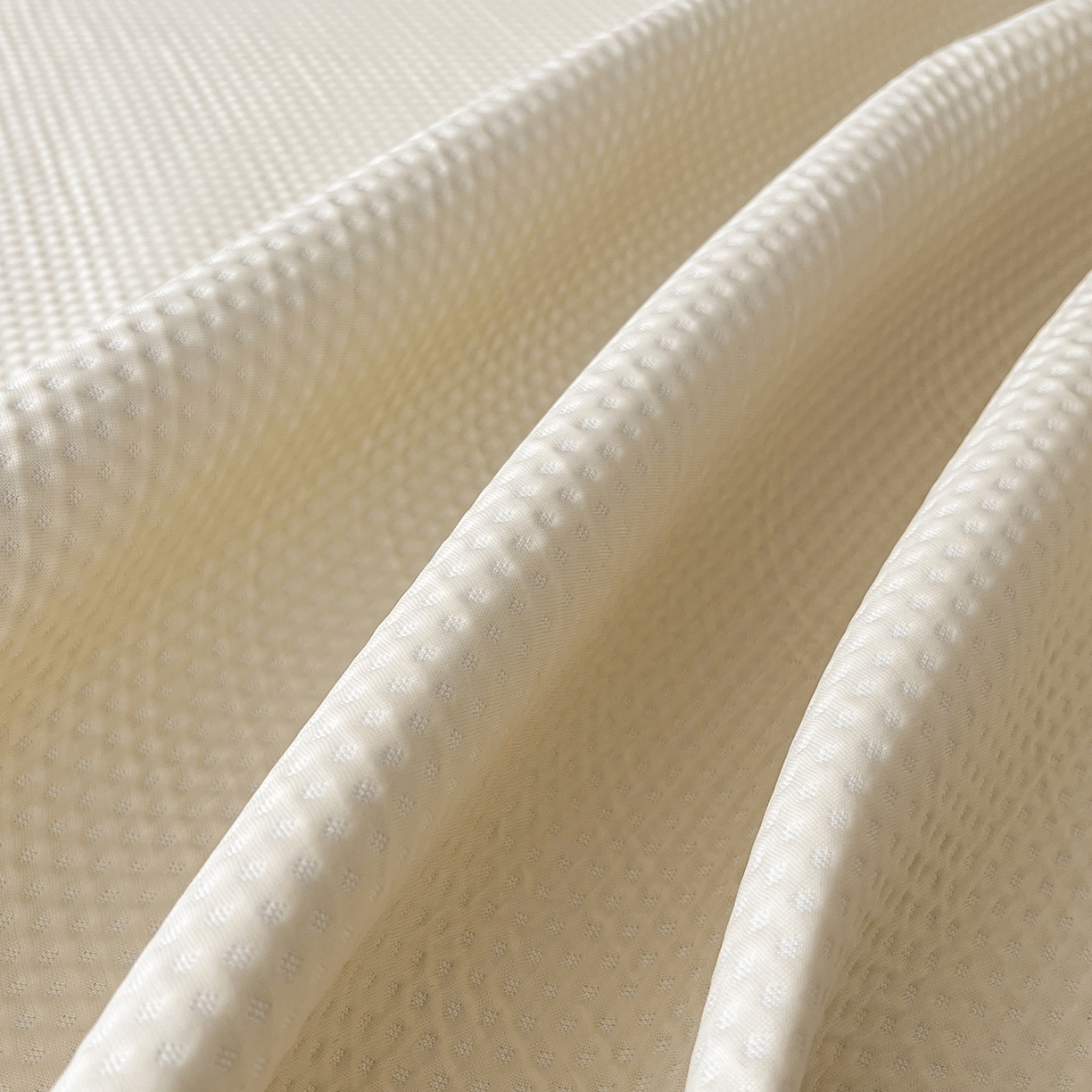 91家纺网 家纺一手货源 找家纺 禧禾 2026春夏新款PE泡小豆提花华夫格凉席席子-简约生活 简约生活-米白