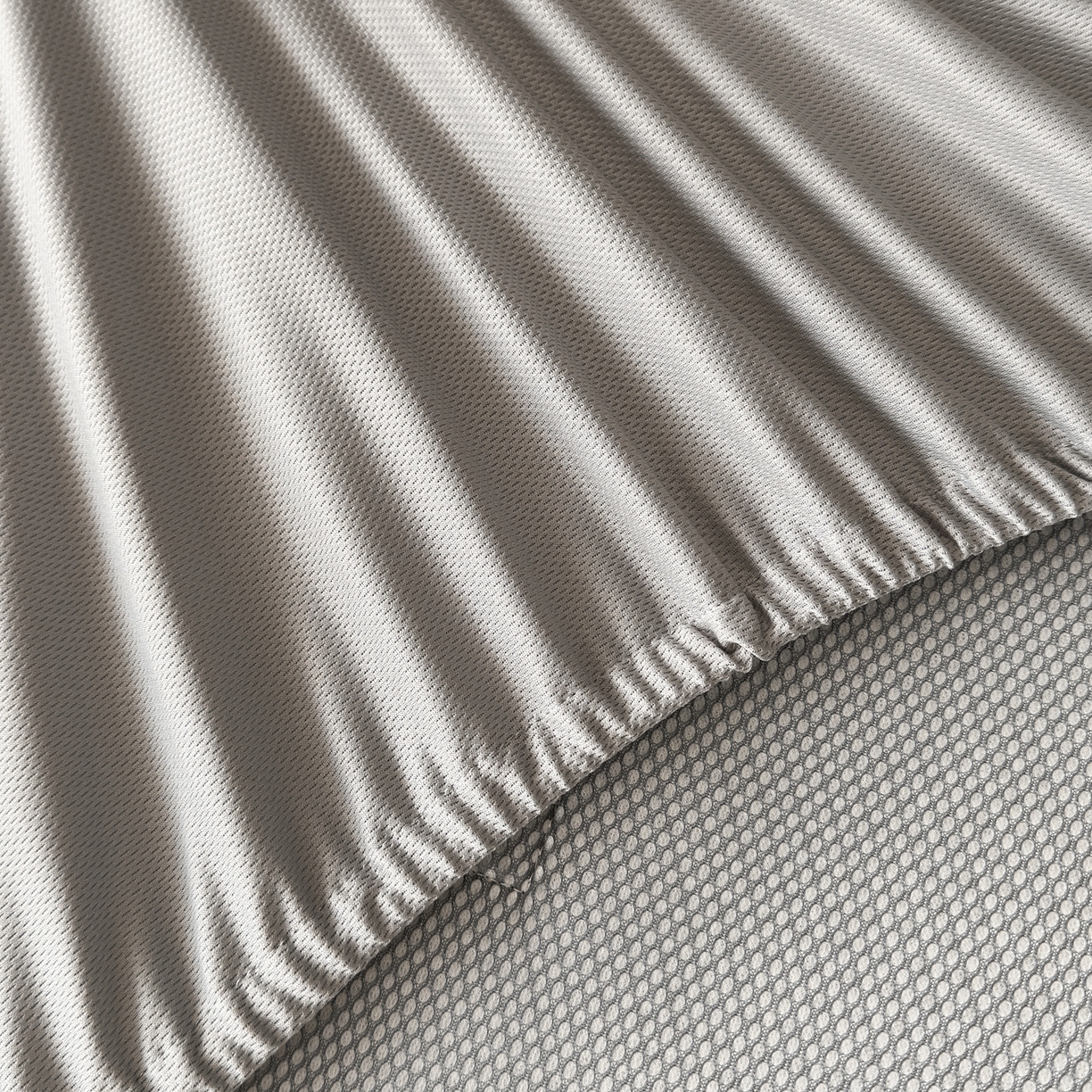 91家纺网 家纺一手货源 找家纺 禧禾 2026春夏新款PE泡小豆提花华夫格凉席席子-简约生活 简约生活-浅灰