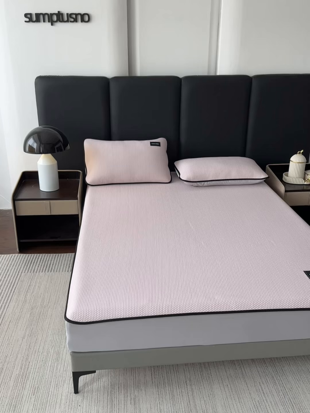 91家纺网 家纺一手货源 找家纺 禧禾 2026春夏新款PE泡小豆提花华夫格凉席席子-简约生活 简约生活-水粉