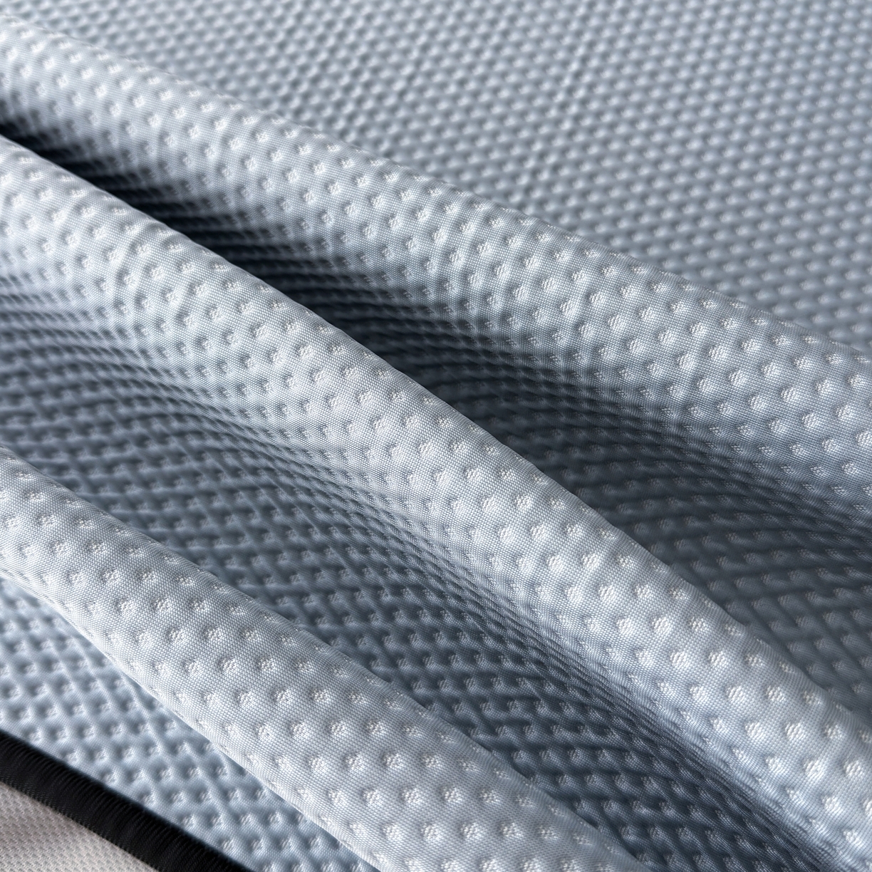 91家纺网 家纺一手货源 找家纺 禧禾 2026春夏新款PE泡小豆提花华夫格凉席席子-简约生活 简约生活-水蓝