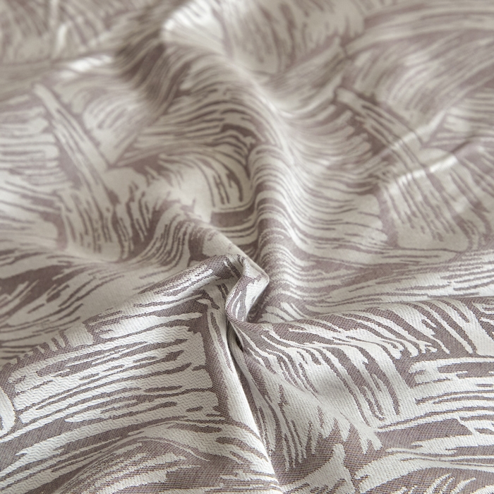 91家纺网 家纺一手货源 找家纺 琪格格纺织 2026新款色织天丝棉提花四件套 幻境-咖