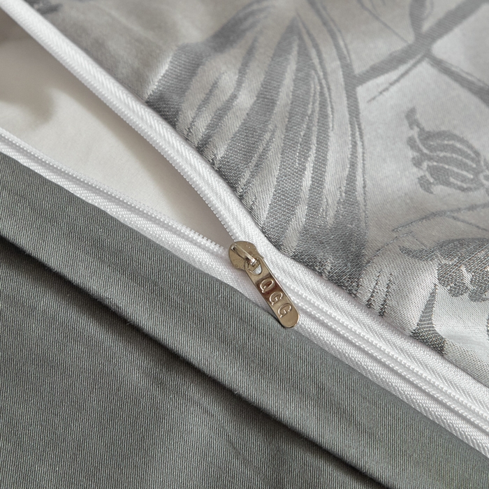 91家纺网 家纺一手货源 找家纺 琪格格纺织 2026新款色织天丝棉提花四件套 风铃草-灰