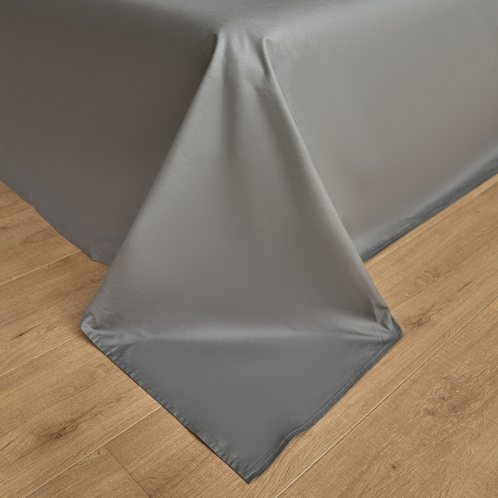 91家纺网 家纺一手货源 找家纺 琪格格纺织 2026新款色织天丝棉提花四件套 风铃草-灰