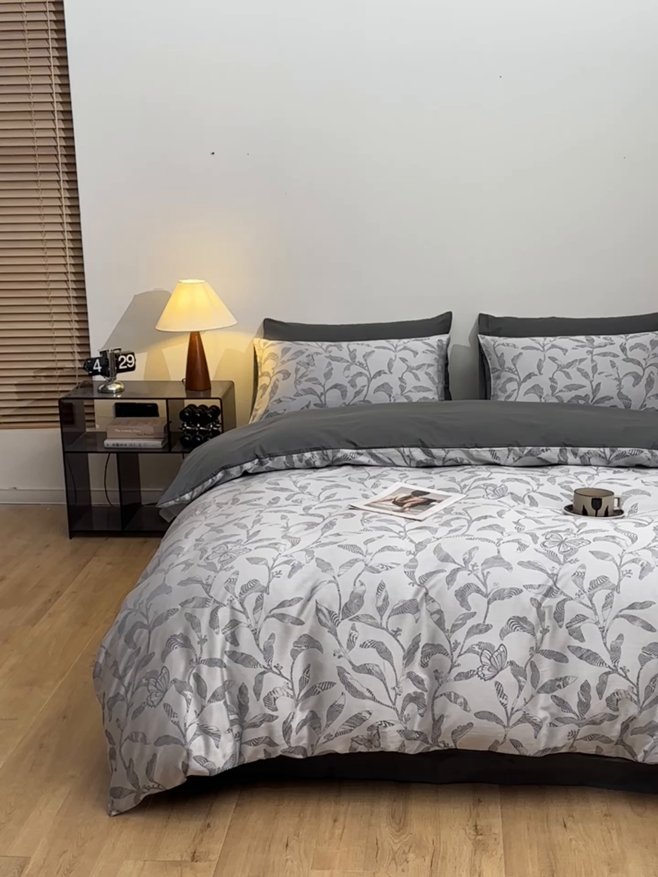 91家纺网 家纺一手货源 找家纺 琪格格纺织 2026新款色织天丝棉提花四件套 初叶