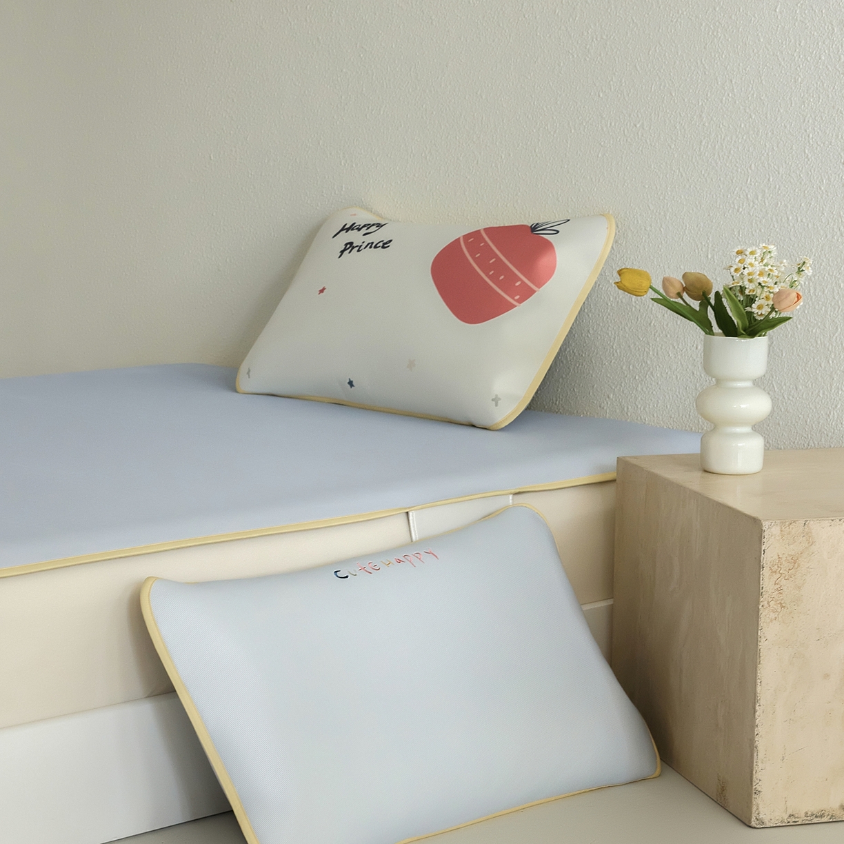 91家纺网 家纺一手货源 找家纺 禧禾 2026春夏新款A类600D数码冰丝席凉席席子-冰菓系列 魔法王子-床席款