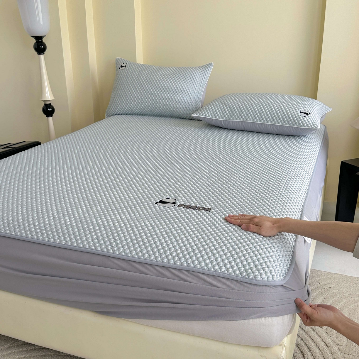 91家纺网 家纺一手货源 找家纺 （总）禧禾 2026新款高冰感豆豆太空席