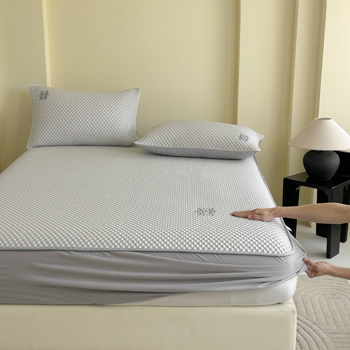 91家纺网 家纺一手货源 找家纺 （总）禧禾 2026新款高冰感豆豆太空席