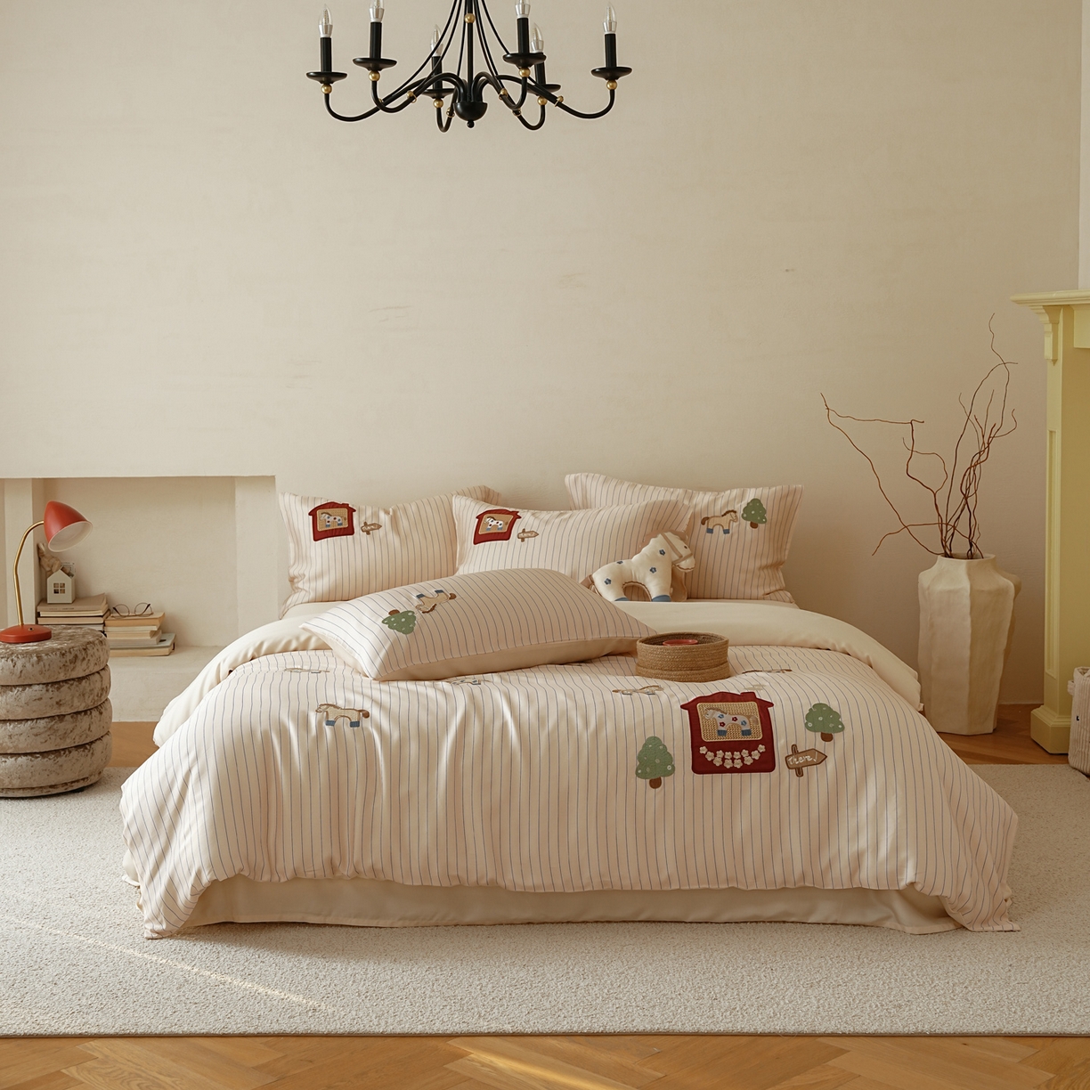 91家纺网 家纺一手货源 找家纺 （总）简纯主义 2026新款60s奥地利进口兰精天丝四件套-快乐小马