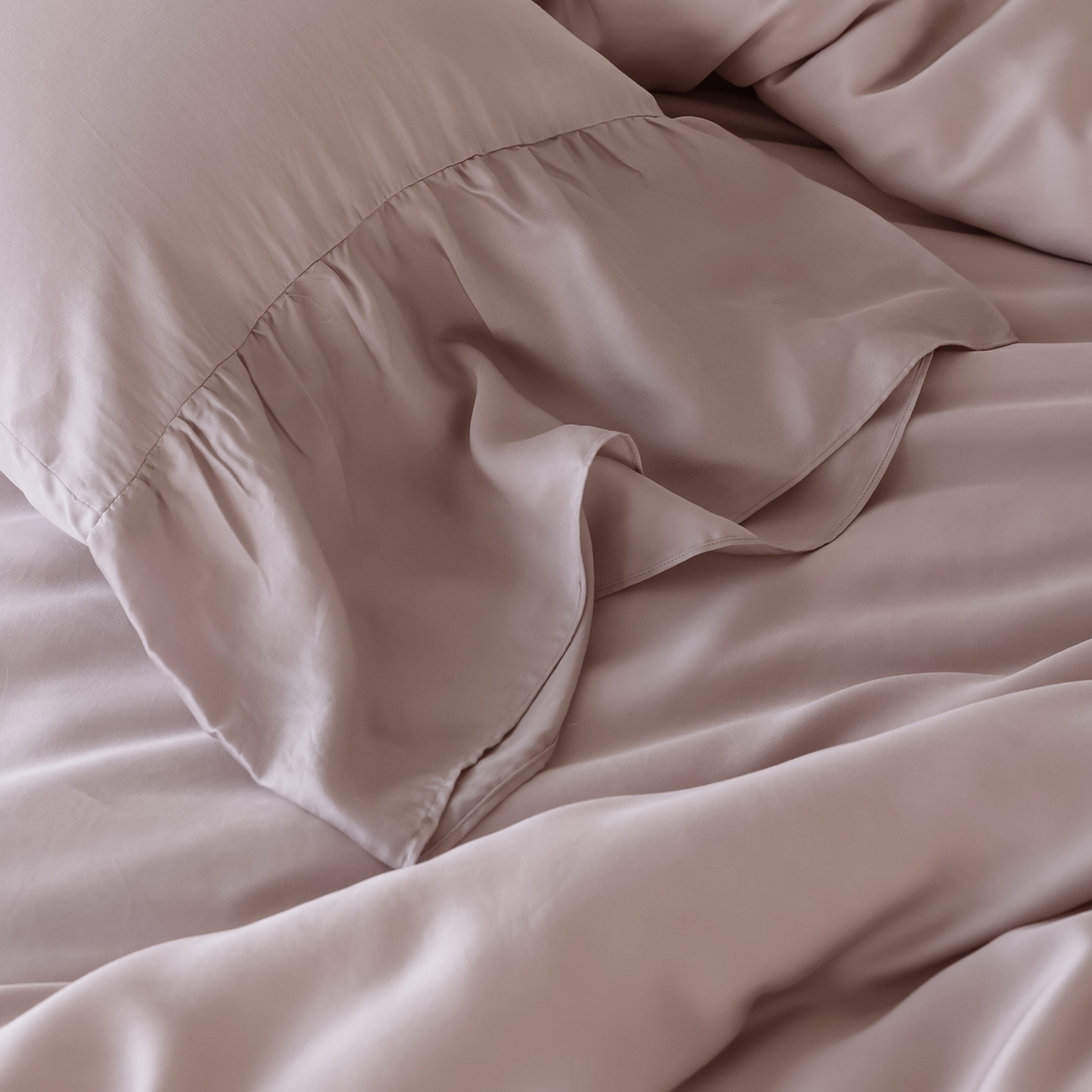 91家纺网 家纺一手货源 找家纺 （总）初拾 2026新款60支水洗兰精天丝”慵懒风“四件套-美人鱼