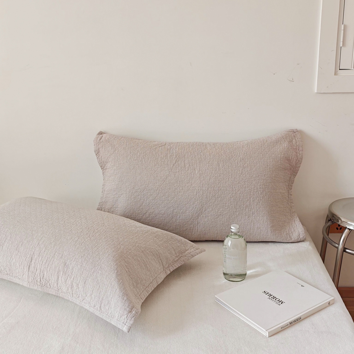 91家纺网 家纺一手货源 找家纺 （总）沐瑟家纺 2026新款无印风格子款枕巾