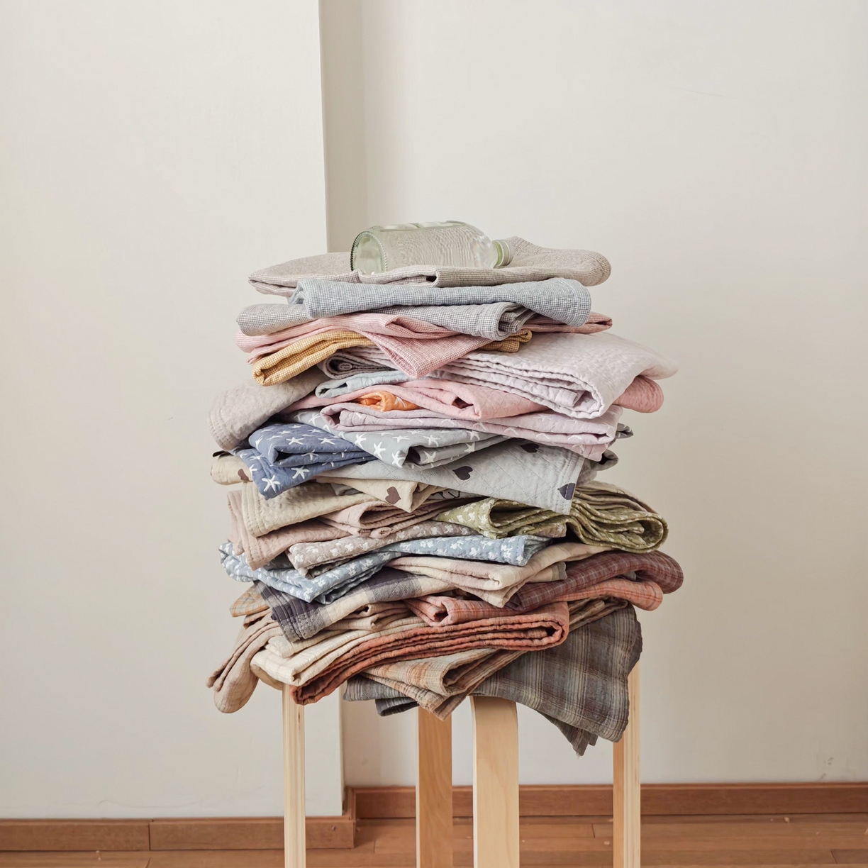 91家纺网 家纺一手货源 找家纺 （总）沐瑟家纺 2026新款无印风格子款枕巾