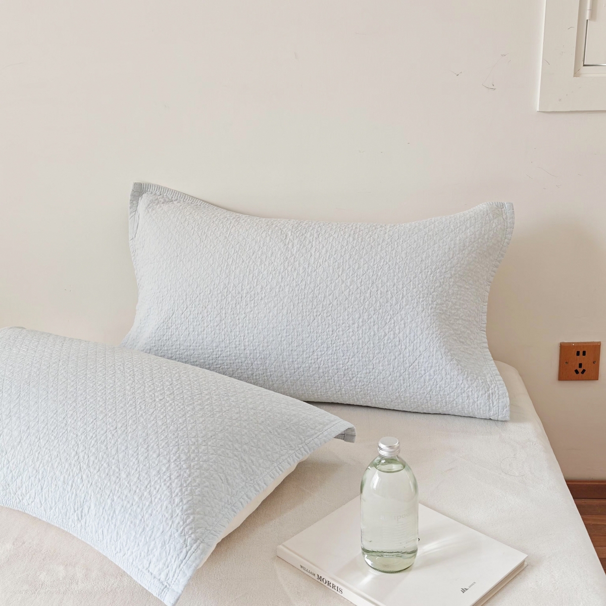 91家纺网 家纺一手货源 找家纺 （总）沐瑟家纺 2026新款无印风格子款枕巾