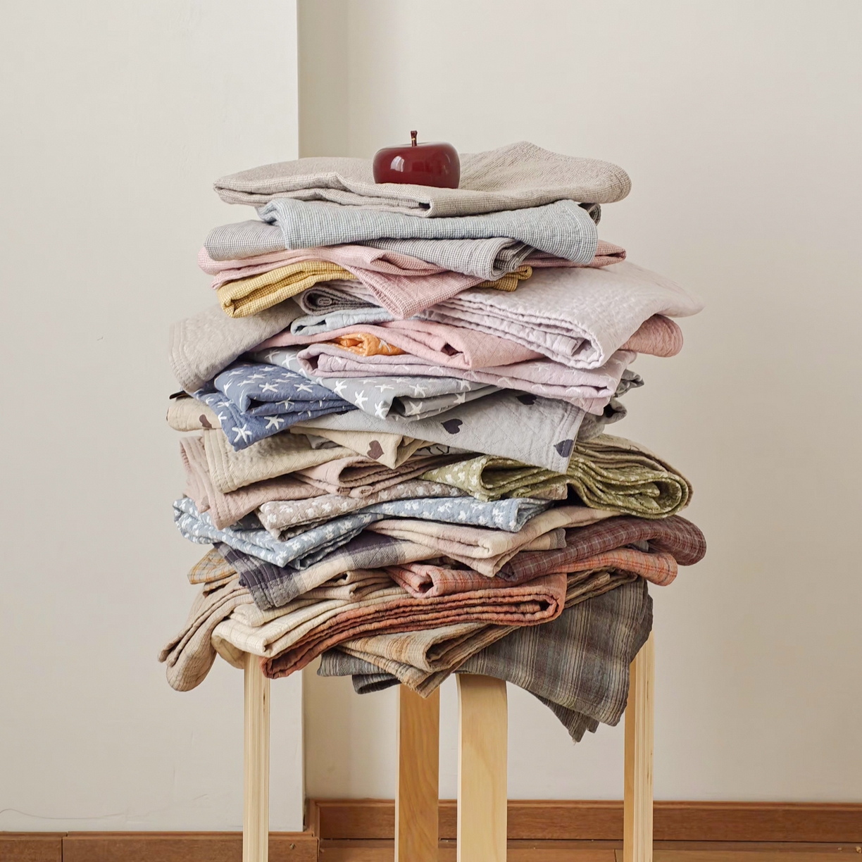 91家纺网 家纺一手货源 找家纺 沐瑟家纺 2026新款无印风格子款枕巾 组合图仅供展示不可下单