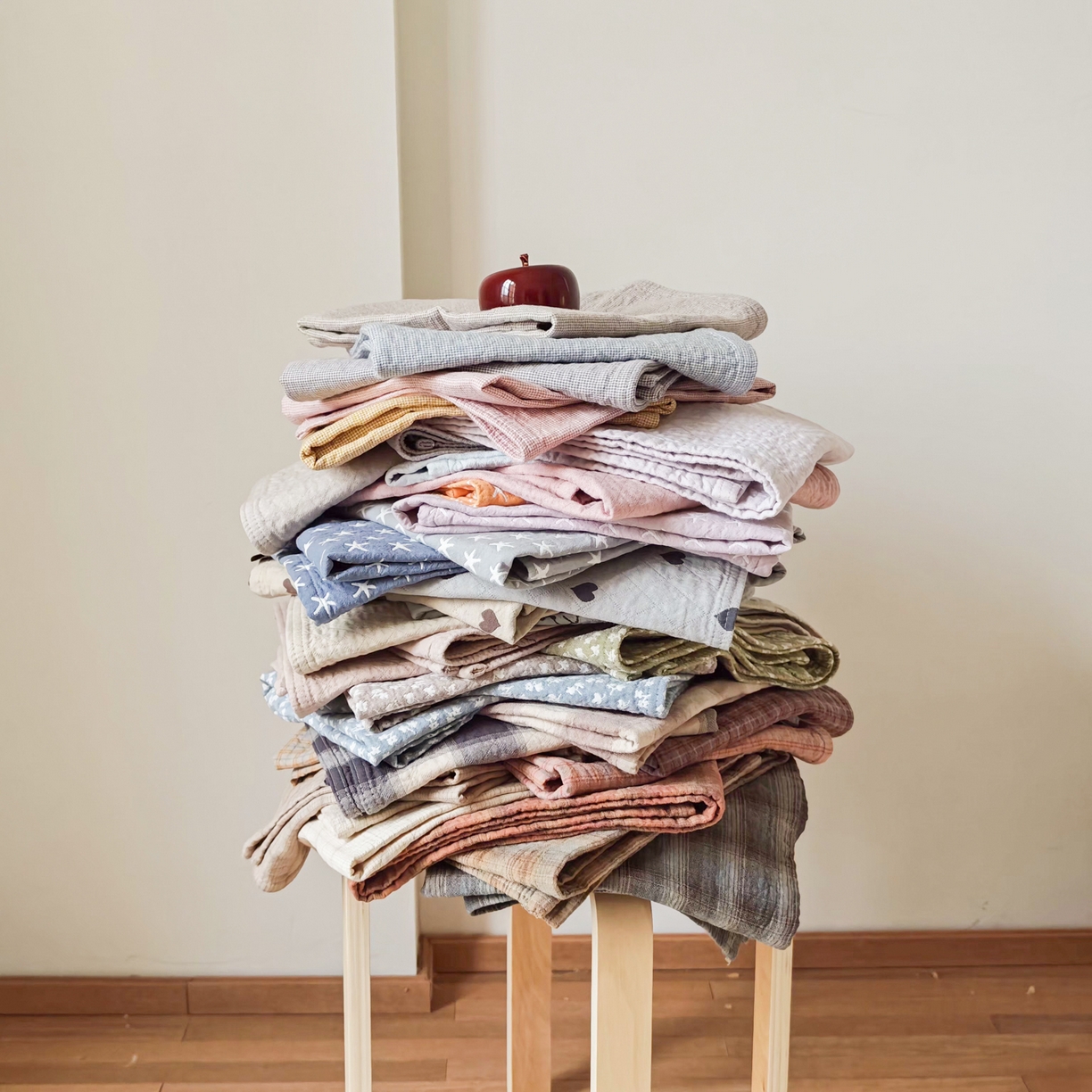 91家纺网 家纺一手货源 找家纺 沐瑟家纺 2026新款无印风格子款枕巾 组合图仅供展示不可下单