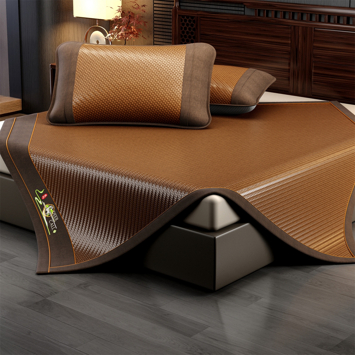 91家纺网 家纺一手货源 找家纺 （总）绒艺席业 2026新款PE藤凉席-绣花款