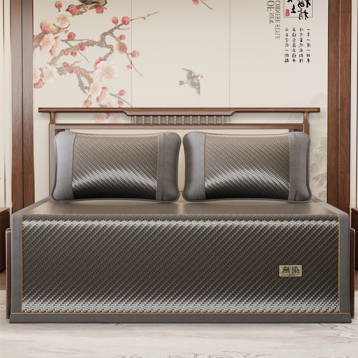 91家纺网 家纺一手货源 找家纺 （总）绒艺席业 2026新款PE藤凉席-皮标款