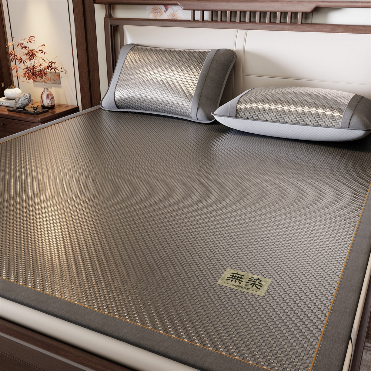 91家纺网 家纺一手货源 找家纺 （总）绒艺席业 2026新款PE藤凉席-皮标款