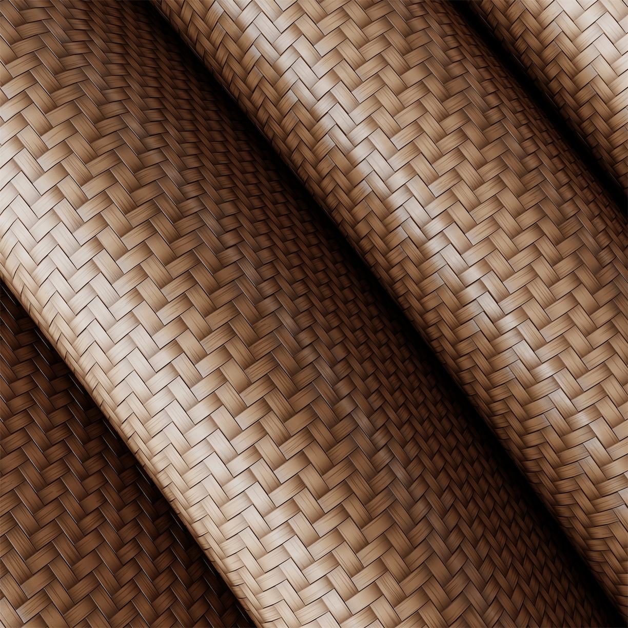 91家纺网 家纺一手货源 找家纺 绒艺席业 2026新款PE藤凉席-皮标款 浅咖