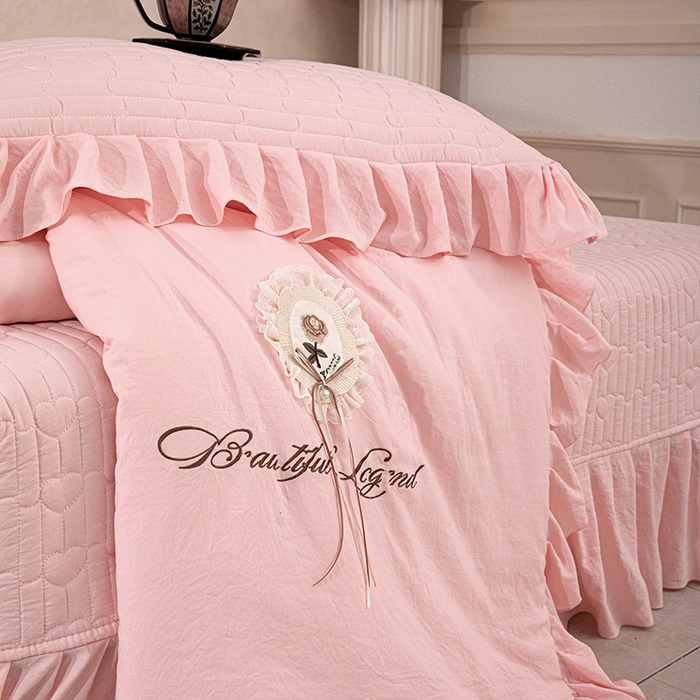 91家纺网 家纺一手货源 找家纺 （总）金绣美居 2026春夏新款多功能夏凉被空调被夏被四件套-粉黛（控价不低于169元）