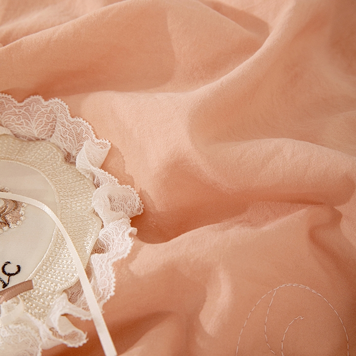 91家纺网 家纺一手货源 找家纺 金绣美居 2026春夏新款多功能夏凉被空调被夏被四件套-粉黛（控价不低于169元） 粉黛-桔色