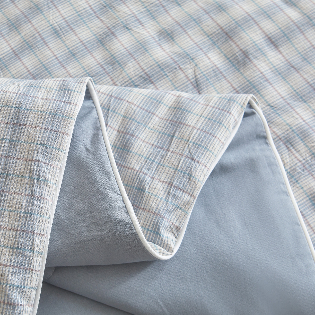 91家纺网 家纺一手货源 找家纺 典冠 2025新款A类全棉棉花被夏被四件套 柠檬兰