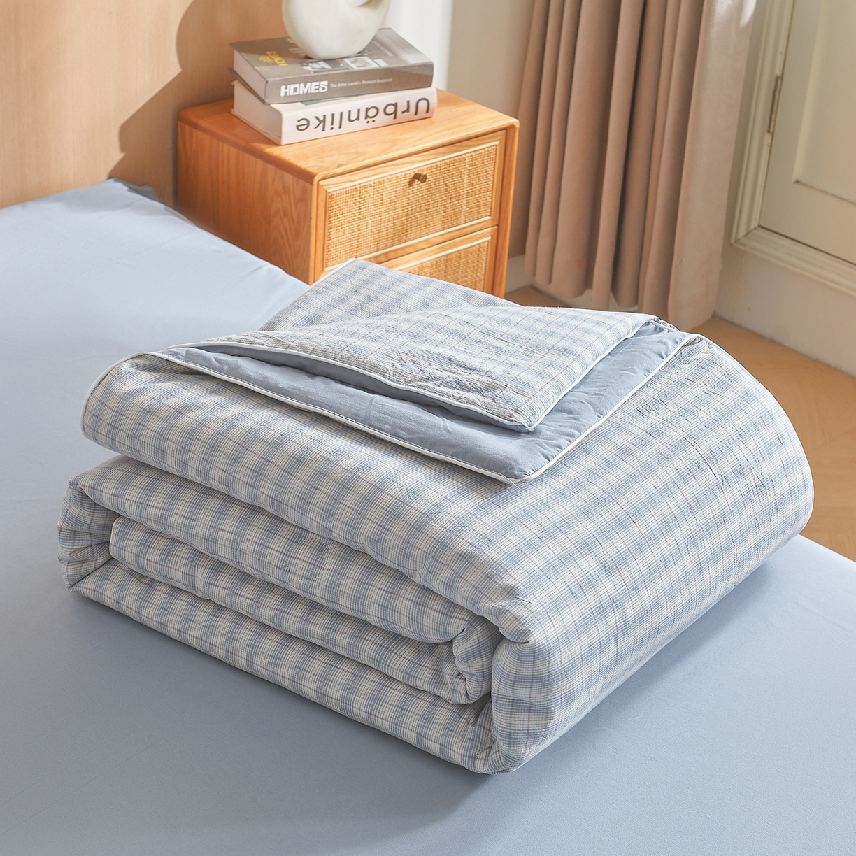 典冠 2025新款A类全棉棉花被夏被四件套 柠檬兰