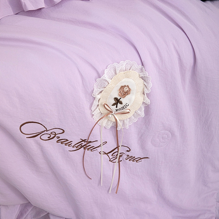 91家纺网 家纺一手货源 找家纺 金绣美居 2026春夏新款多功能夏凉被空调被夏被四件套-粉黛（控价不低于169元） 粉黛-紫色