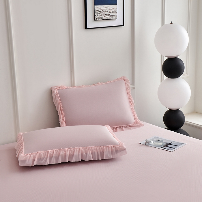 91家纺网 家纺一手货源 找家纺 小牛席业 2026新款ALL COOL全凉感床裙凉席席子系列 ALL cool-粉色