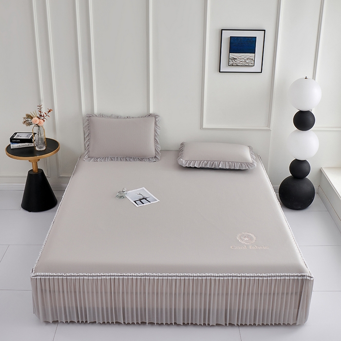 91家纺网 家纺一手货源 找家纺 小牛席业 2026新款ALL COOL全凉感床裙凉席席子系列 ALL cool-香槟