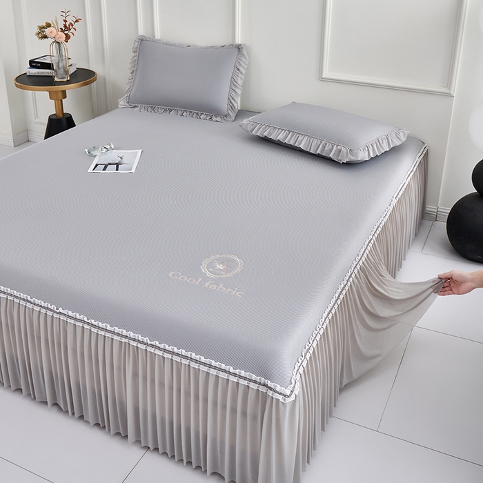 小牛席业 2026新款ALL COOL全凉感床裙凉席席子系列 ALL cool-灰色