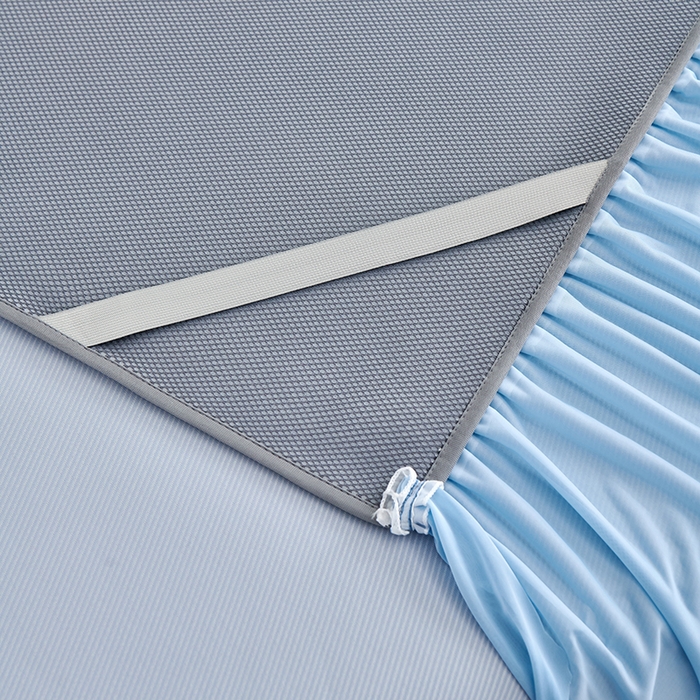 91家纺网 家纺一手货源 找家纺 小牛席业 2026新款ALL COOL全凉感床裙凉席席子系列 ALL cool-蓝色