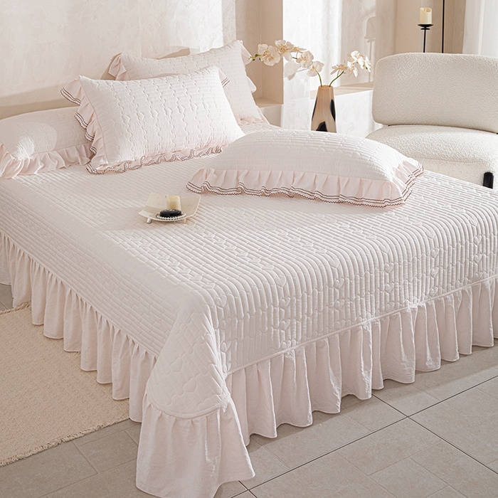 91家纺网 家纺一手货源 找家纺 金绣美居 2026春夏新款多功能夏凉被空调被夏被床盖四件套-花絮（控价不低于169元） 花絮-浅粉