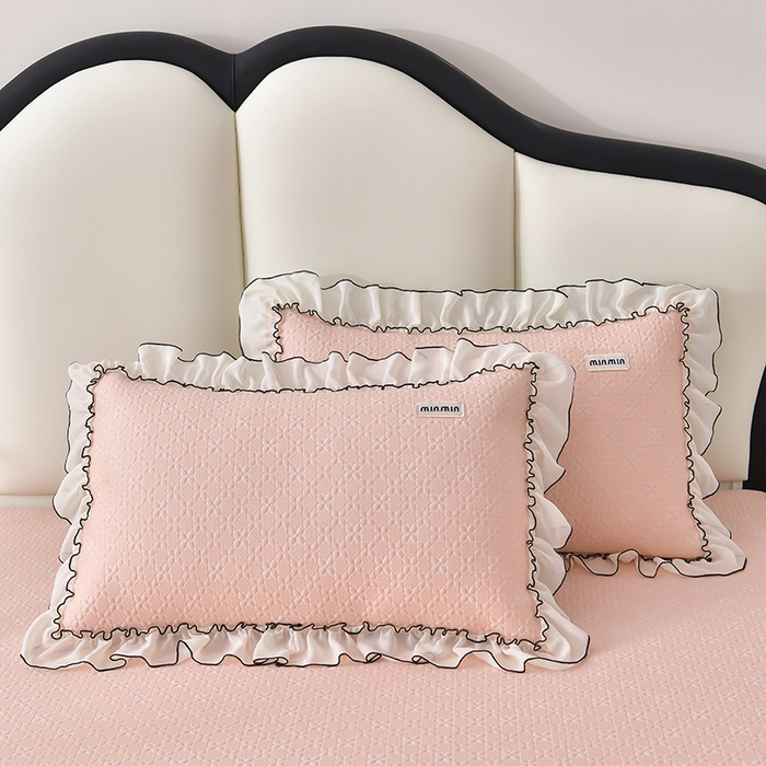 91家纺网 家纺一手货源 找家纺 小牛席业 2026新款浪漫花语冷感豆席床裙凉席席子系列 浪漫花语-浪漫花语冷感豆豆席床裙-粉玉