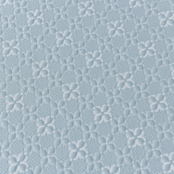 91家纺网 家纺一手货源 找家纺 小牛席业 2026新款浪漫花语冷感豆席床裙凉席席子系列 浪漫花语冷感豆豆席床裙-蓝色