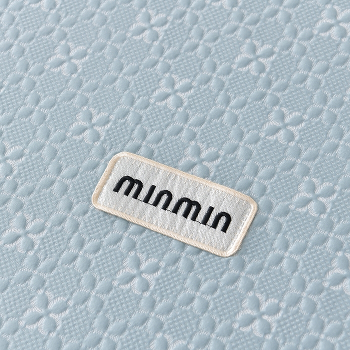 91家纺网 家纺一手货源 找家纺 小牛席业 2026新款浪漫花语冷感豆席床裙凉席席子系列 浪漫花语冷感豆豆席床裙-蓝色