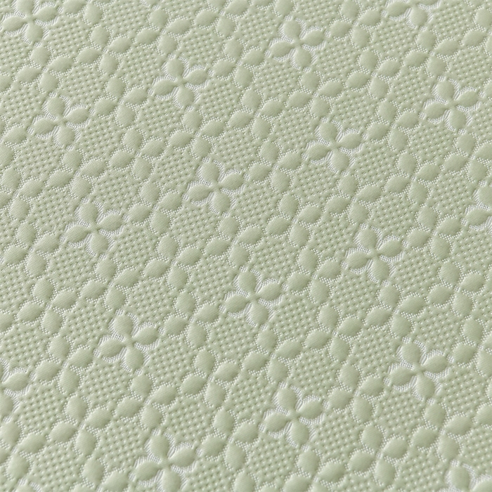 91家纺网 家纺一手货源 找家纺 小牛席业 2026新款浪漫花语冷感豆席床裙凉席席子系列 浪漫花语冷感豆豆席床裙-绿色