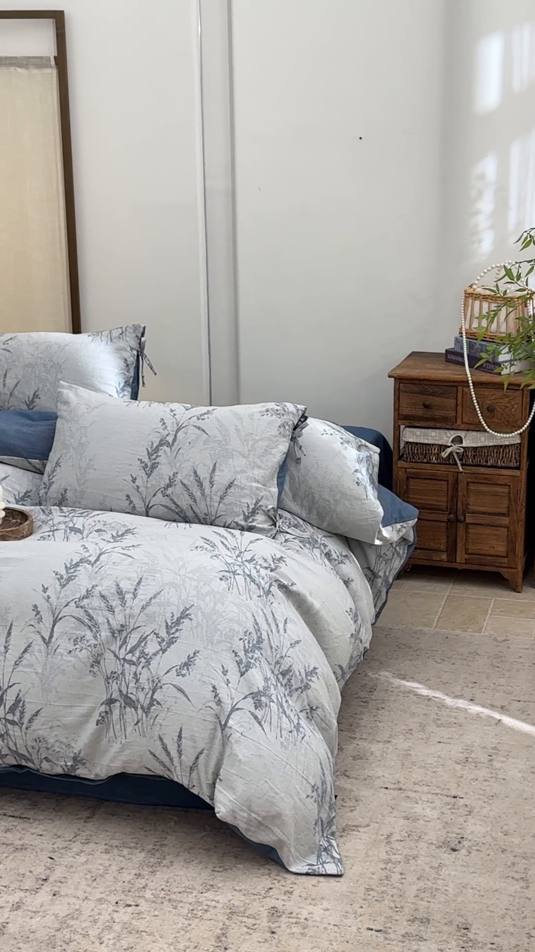 91家纺网 家纺一手货源 找家纺 （总）凌云家纺 2026新款高端春夏提花棉麻四件套-穗穗如意系列