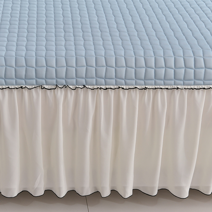 91家纺网 家纺一手货源 找家纺 （总）小牛席业 2026新款凉感小冰块乳胶席床裙款凉席席子系列