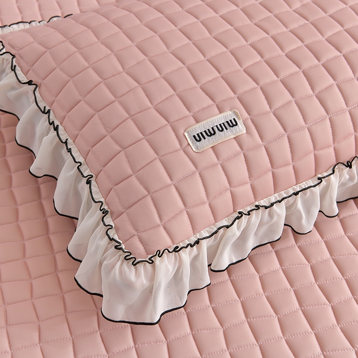 91家纺网 家纺一手货源 找家纺 小牛席业 2026新款凉感小冰块乳胶席床裙款凉席席子系列 凉感小冰块乳胶席床裙款-豆沙