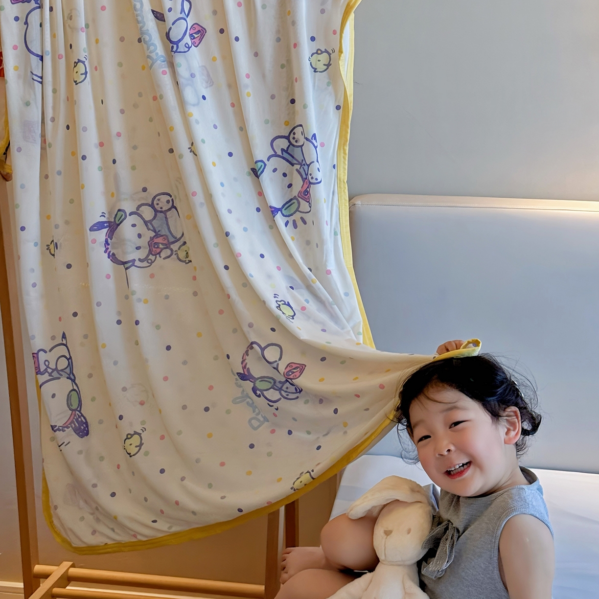 91家纺网 家纺一手货源 找家纺 兜米家居 2026新款A类母婴级三丽鸥凉感毯 帕恰狗